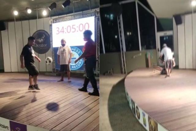 世界杯直播下载-34小时5分钟 巴西男子第33次打破世界颠球纪录！